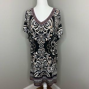 White House Black Market Tribal Printed Dress M